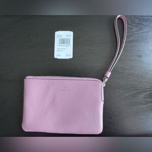 Coach Light Pink Leather Wristlet